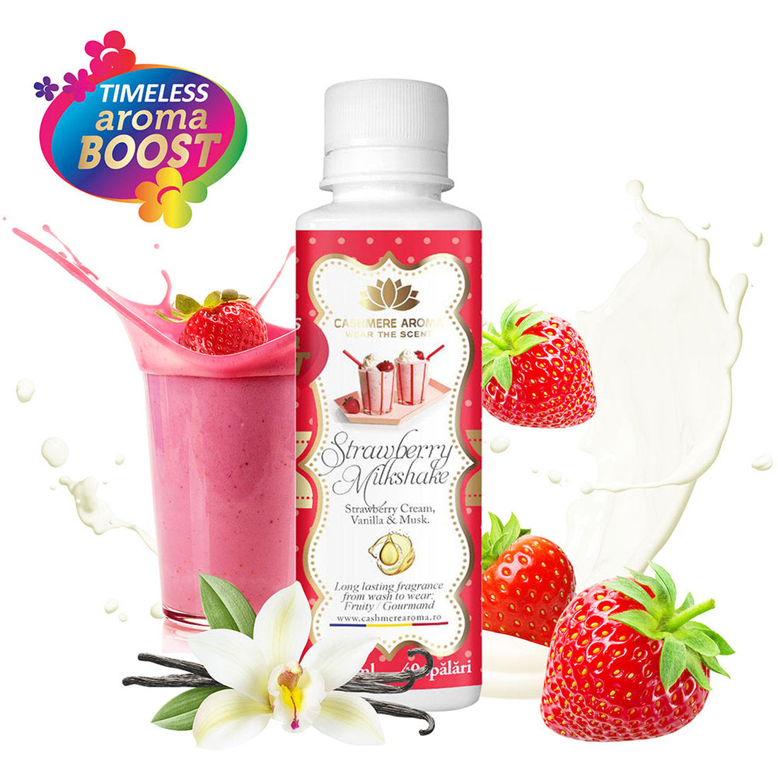 Strawberry Milkshake Laundry Perfume „Timeless Aroma Boost” 200ml