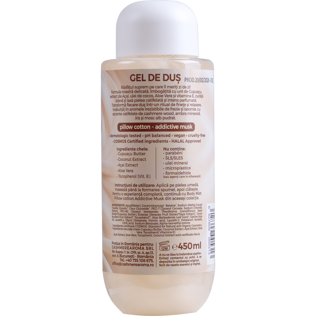 Pillow Cotton Addictive Musk Shower Gel 450ml