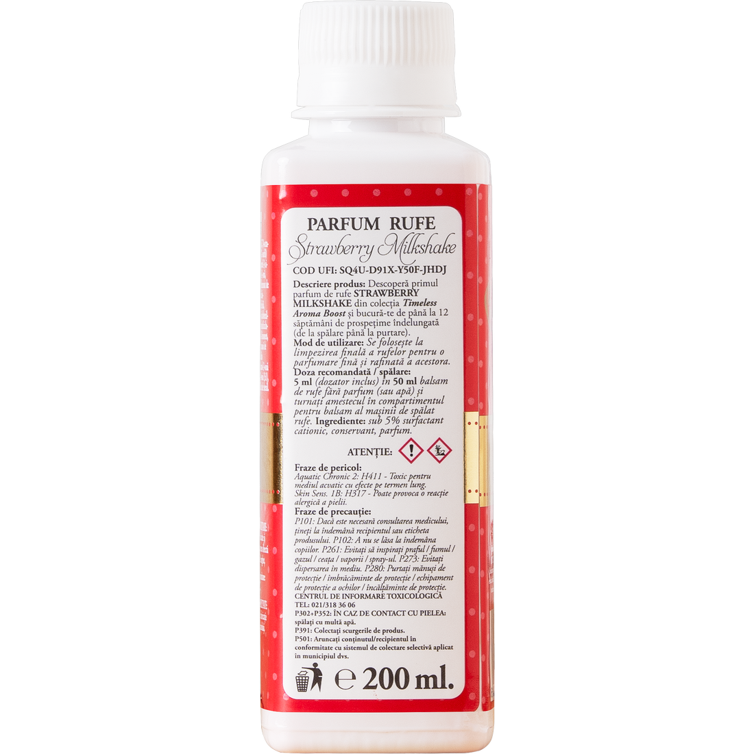Strawberry Milkshake Laundry Perfume „Timeless Aroma Boost” 200ml